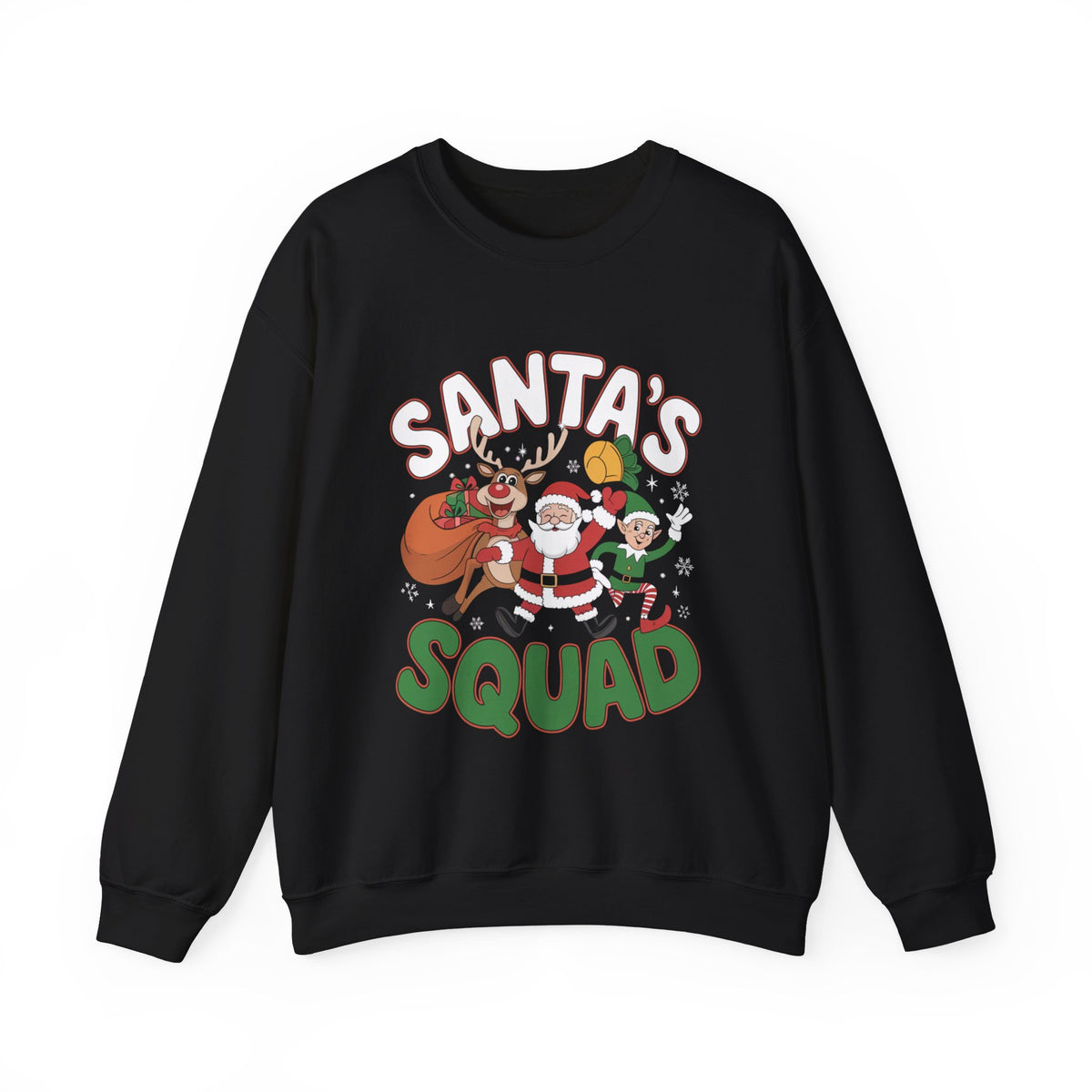 Santa's Squad Christmas Sweatshirt, Fun Women's Holiday Sweatshirt, Trendy Santa Pullover, Festive Christmas Sweater, Cute Winter Sweatshirt