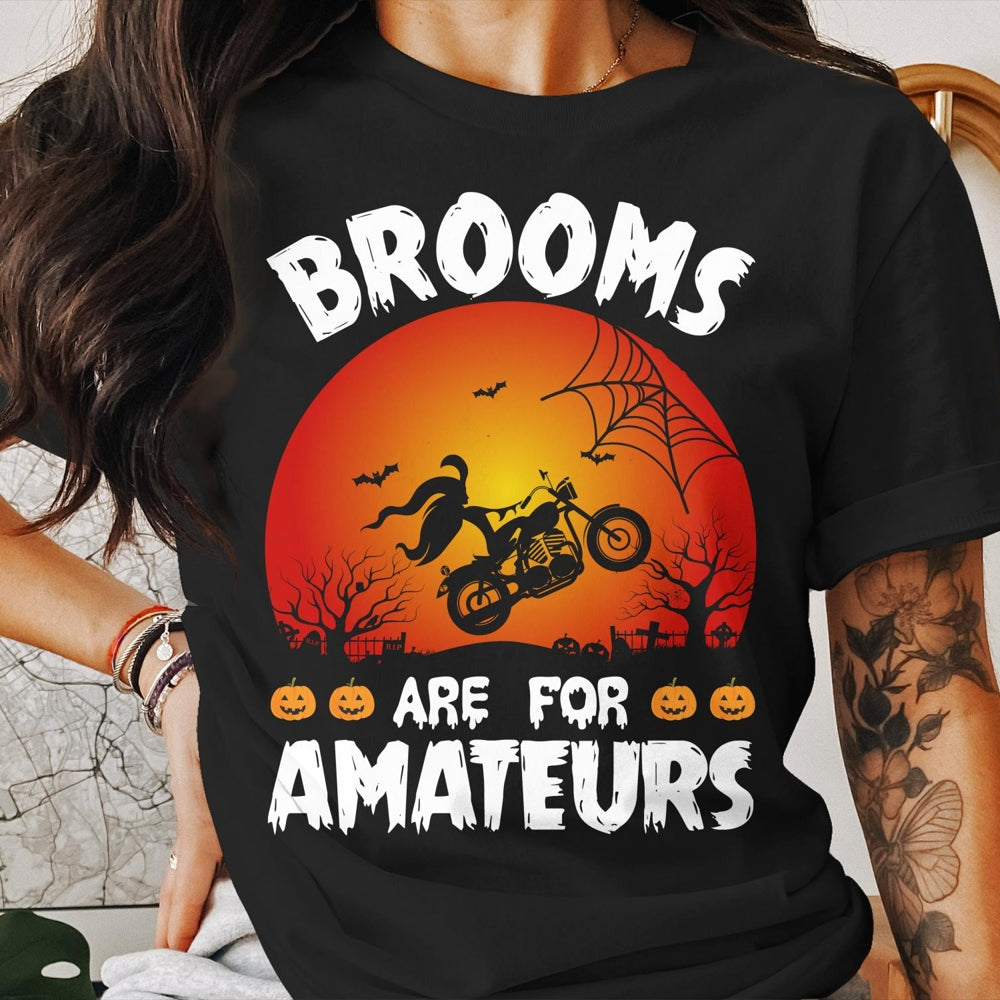 brooms-are-for-amateurs-halloween-tee