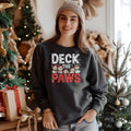 deck-the-paws-christmas-sweatshirt,-fun-women's-holiday-sweatshirt,-trendy-christmas-pullover,-cute-pet-lover-sweater,-festive-winter-sweatshirt