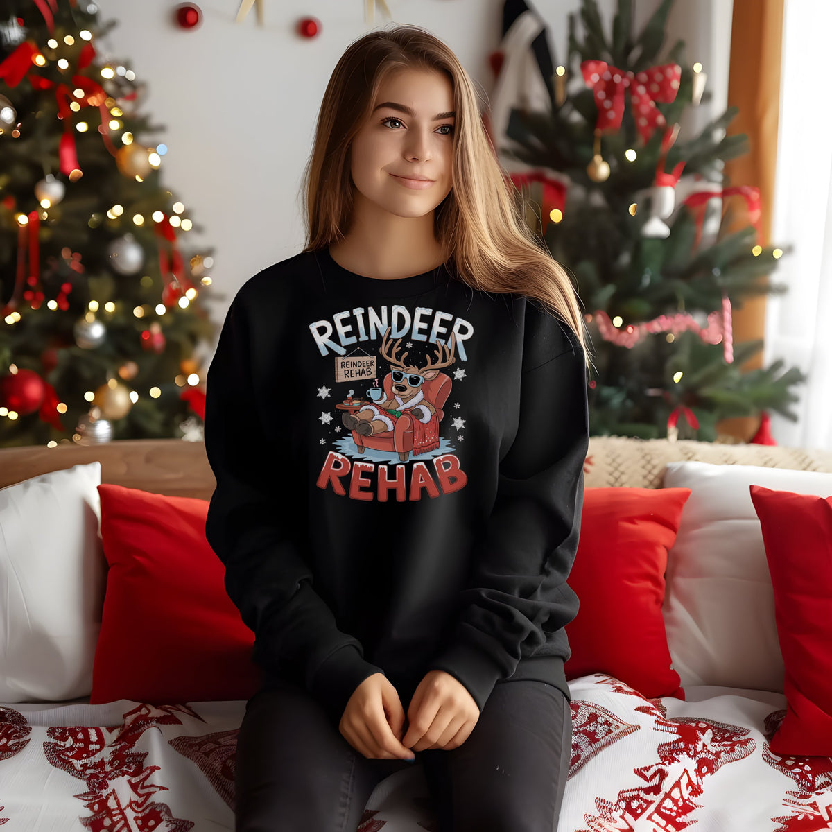 Womens christmas sweatshirt on sale