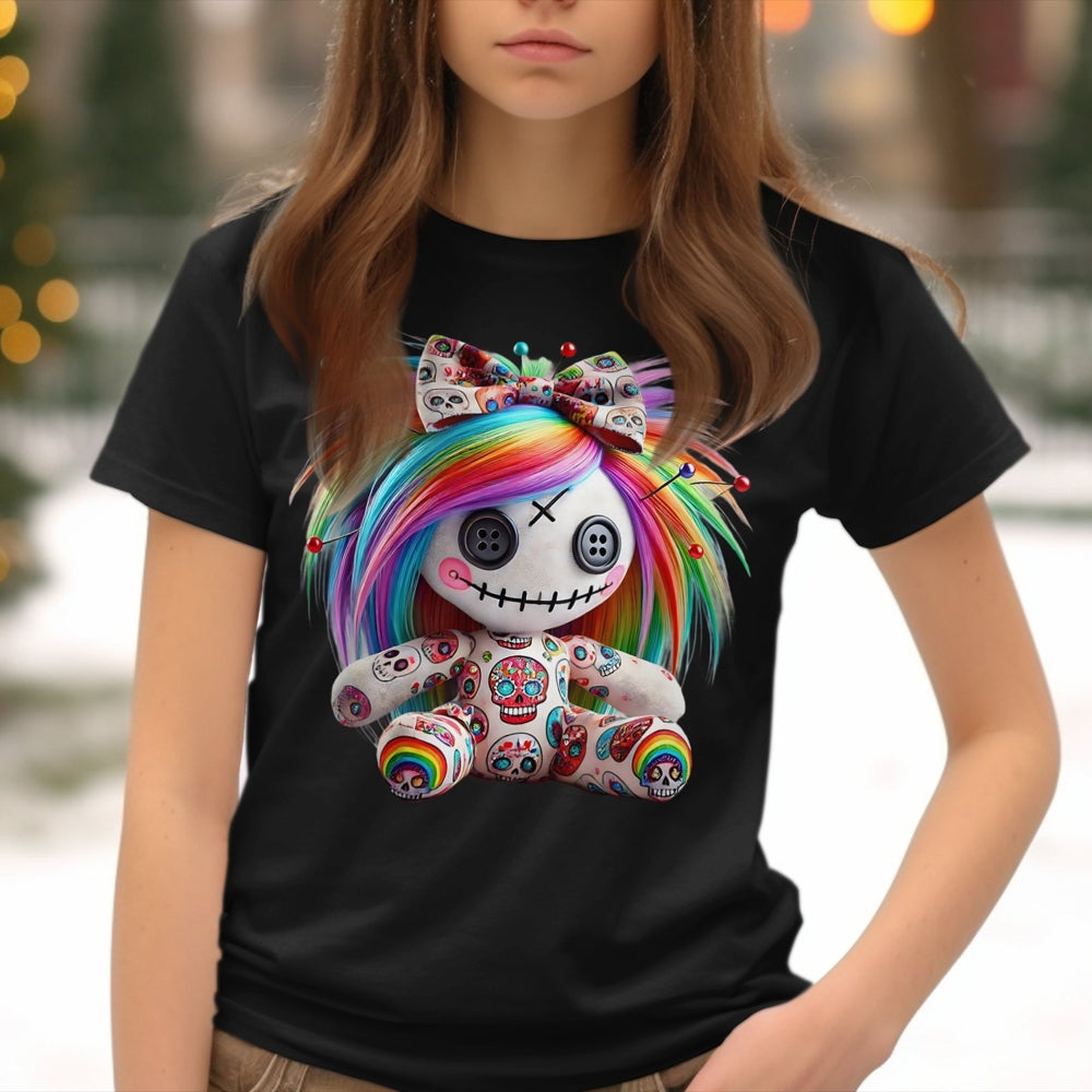 vibrant-hair-voodoo-doll-kids-halloween-tee